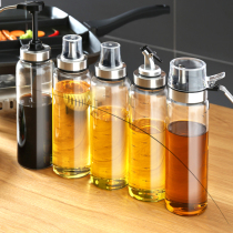 Oil pot Oil bottle Glass leak-proof large sesame oil soy sauce vinegar bottle Household seasoning bottle Oil tank Kitchen supplies set