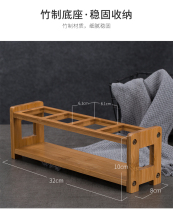 Kitchen supplies Oil bottle rack Seasoning shelf Storage seasoning box set locker Creative multi-layer bamboo and wood shelf