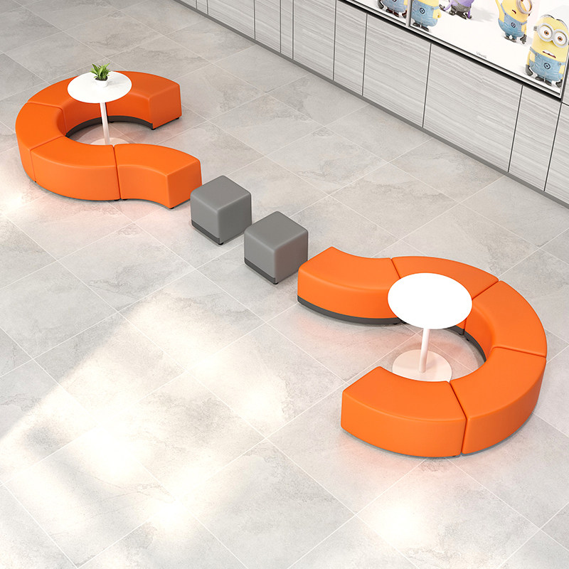 Piano Library Kindergarten Training Institution Rest Area Lobby Alien Reception Office Sofa Combination