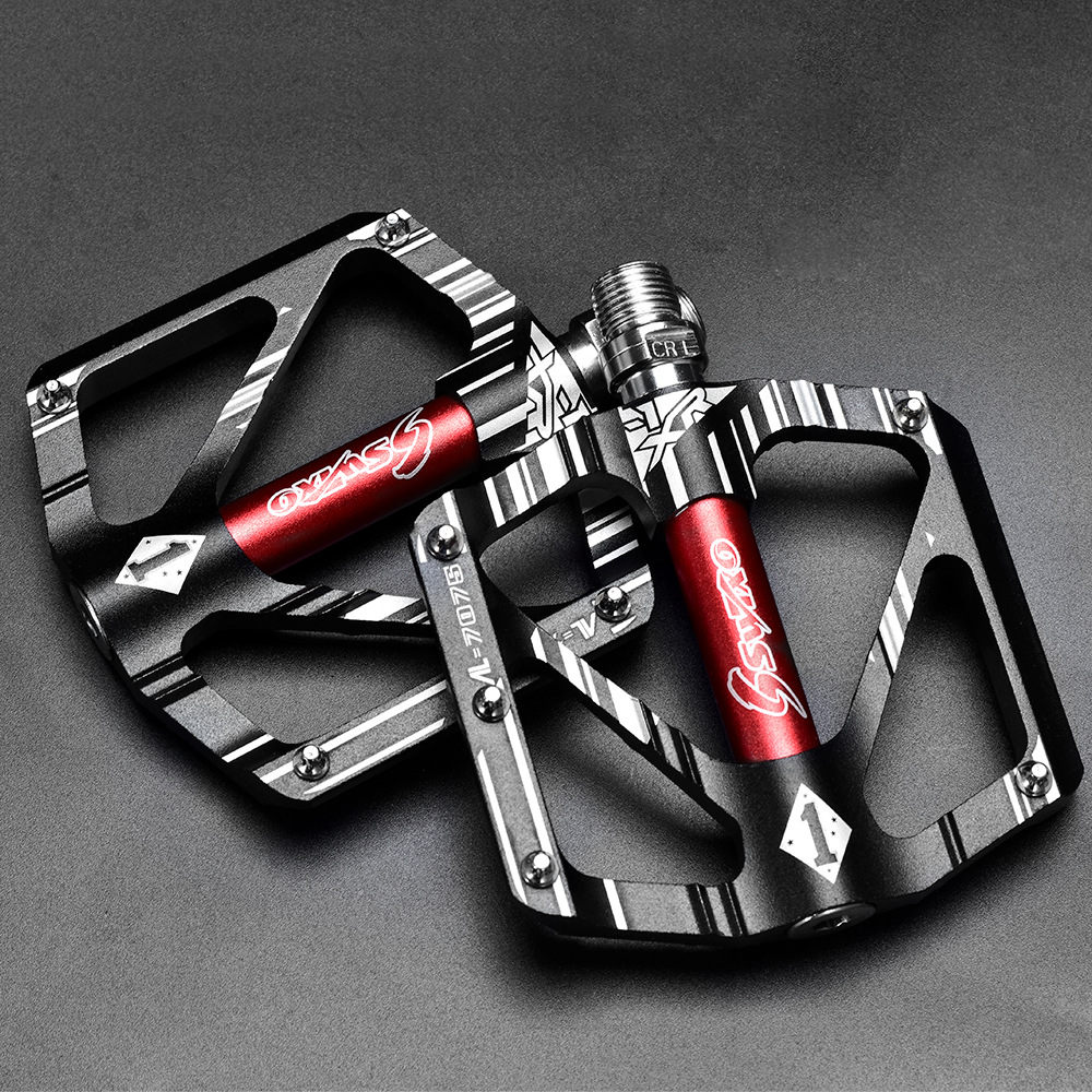 Road mountain bike bearing pedal ultra-light aluminum alloy bicycle universal pedal widened non-slip upgrade accessories