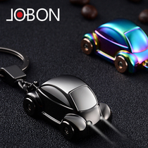 jobon creative car keychain men and women Korean cute key chain ring multi-function with LED light pendant