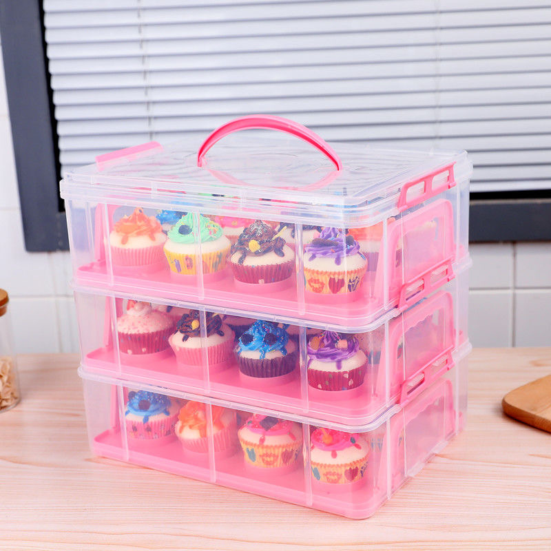 Buy Cupcake Pack Threelayer Cupcake Box Sealed storage box Baked