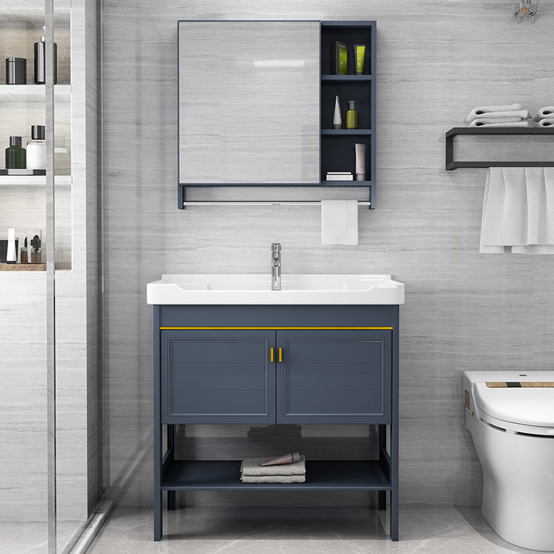 Floor Wash Basin Bathroom BATHROOM SUIT BATH CABINET COMBINED WASHBASIN WASH BASIN ALL-IN-ONE MAKEUP ROOM WASH TERRACE