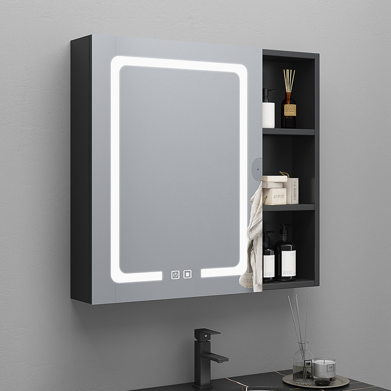 Space aluminum bathroom smart mirror combination separately hanging wall with lamp anti-fog washing toilet mirror