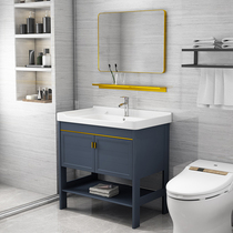 Bathroom set wash basin bathroom cabinet combination modern simple wash table one wash basin toilet wash table