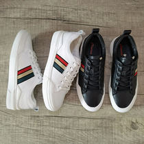 Pure Original Foreign Trade Withdrawal Cabinet Pick Up Drain Inglém Board Shoes Male Korean version Trend 100 Lap Little White Shoes Head Layer Cow Leather Casual Shoes Man