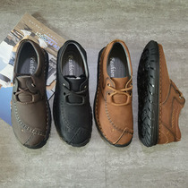 Foreign trade Outdoor casual shoes Handmade shoes Mens shoes Soft bottom large size 46 One foot pedal tooling shoes non-slip abrasion resistant hiking shoes