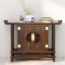 New Chinese style tilted head case table Old elm entrance end view table solid wood supply table 2021 new Buddha table screen partition cabinet