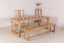 New Chinese style retro living room Kung Fu tea table and chair combination Simple modern zen solid wood coffee table tea antique tea table