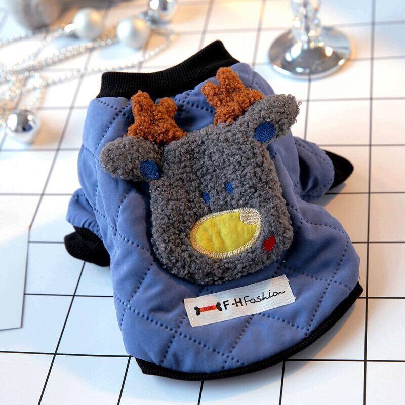 Autumn and winter thickened warm pet clothes Teddy Bichon Pomeranian Schnauzer poodle small dog cotton coat dog clothes