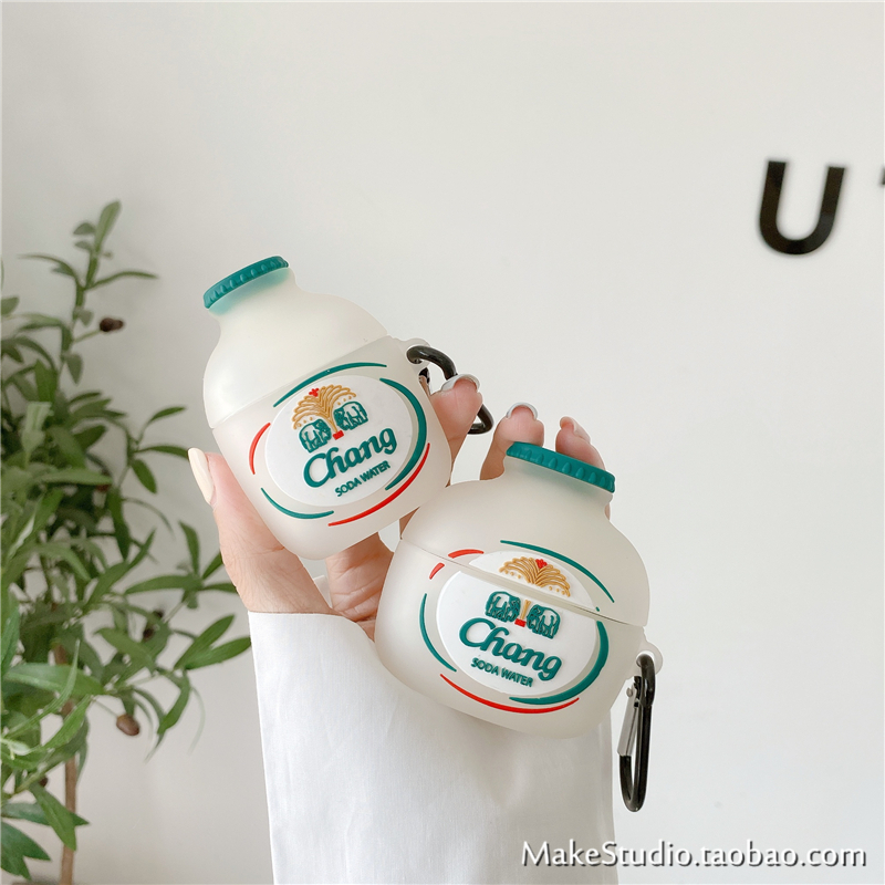 Beverage suitable for air pods protective suit 2 generation Apple wireless Bluetooth 3Generation Pro headphones with silicone protective shell