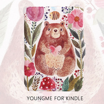 Love watercolor bear kindle e-book protective cover Paperwhite1 2 3 dormant handheld kpw3 leather case