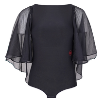 Dambao Roo Flagship Store Dance Coat New Waltz Dance Blouses Black Floating National Standard Dance Suit Conjoint Exercises