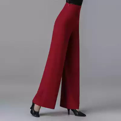 Danbaolo women's pants dance pants women's dance pants new red hip Latin dance pants women's high waist dance pants