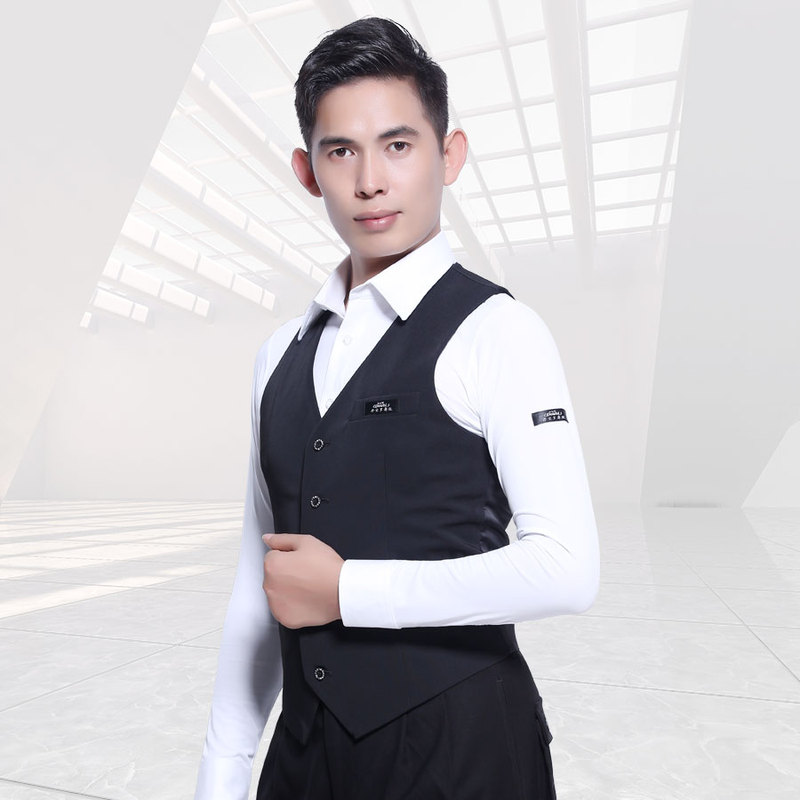 Danbaoluo Modern Dance Vest National Standard Dance Ballroom Dance Men's Waltz Men's Dance Clothing Performance Clothing Adult Practice Clothing