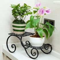 Wrought iron balcony living room flower pot rack Floor-to-ceiling office inside and outside a few small flowers European style flower rack multi-layer creative