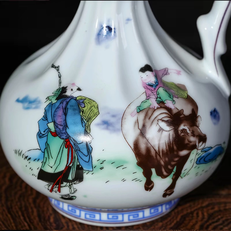 Jingdezhen hộ gia đình rượu vang gốm Trung Quốc chịu nhiệt độ cao rượu vang Jingdezhen rượu vang trắng rượu vang vàng bộ 1 kg - Rượu vang