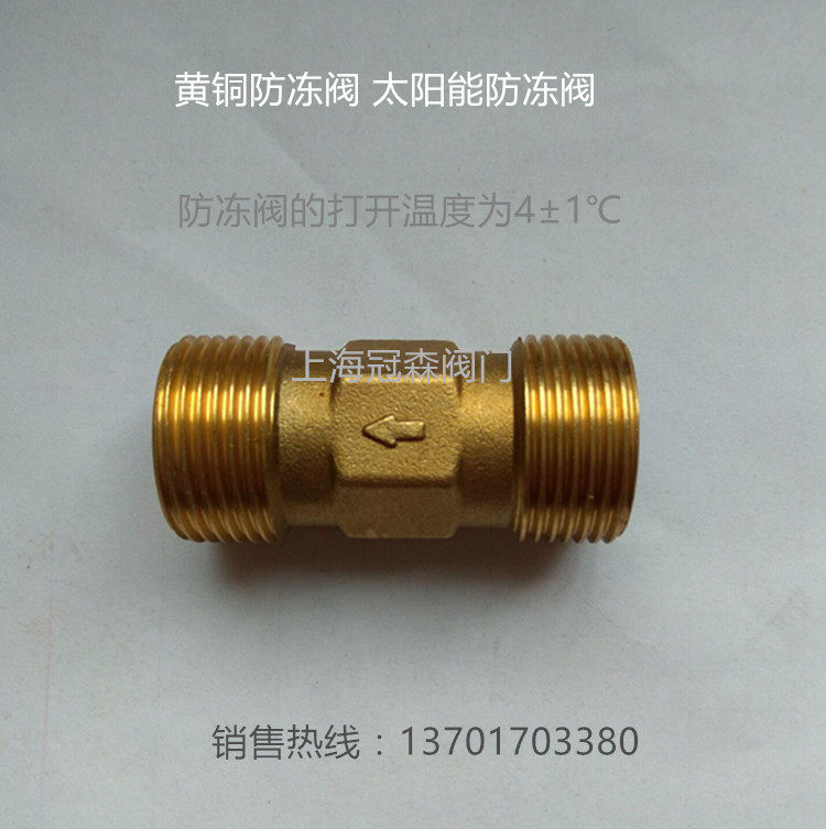 Brass threaded anti-freeze valve solar water heater wire buckle pipe anti-freeze valve meter automatic water temperature controller