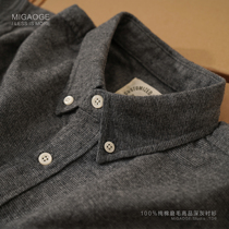 2021 spring cotton shirt quality polished casual soft padded men long sleeve flannel shirt