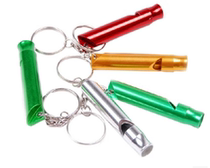 Whistle aluminum alloy life-saving whistle Life-saving whistle color random delivery