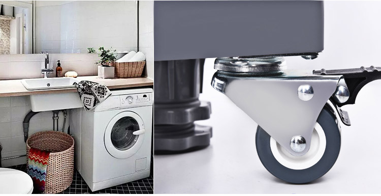 Haier máy giặt cơ sở khung thép không gỉ trống thép vạn năng bánh xe vạn năng nhỏ thiên nga tủ lạnh nâng cao di động - Kệ giá để tài liệu