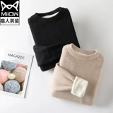 Зимний утепленный трендовый трикотажный удерживающий тепло свитер, в корейском стиле, увеличенная толщина