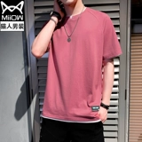 Футболка с коротким рукавом, мужская трендовая хлопковая брендовая универсальная летняя одежда, короткий рукав, оверсайз