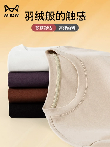 Catman 60S Lenzing модальная футболка с длинными рукавами, мужская весенняя, осенняя и зимняя рубашка с начесом, 300 г, тяжелая американская толстовка