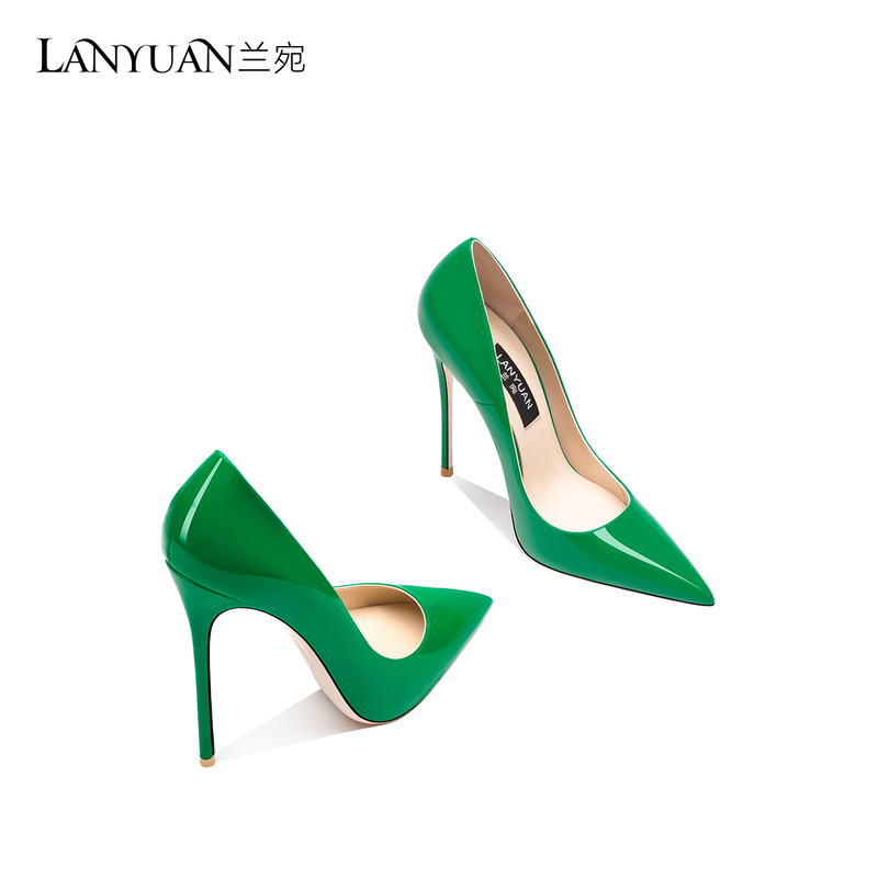 Green High Heels for Women 2024 New Spring and Autumn Stiletto Pointed Toe Comfortable Design Niche Style Elegant Single Shoes 12cm