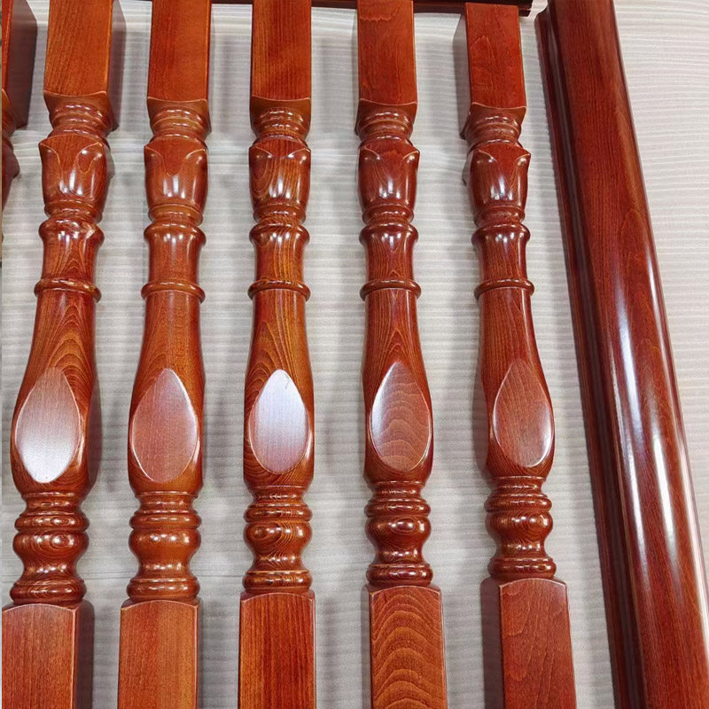 Gull Rabbit Gull Stairs - Spot Drying Beech 4 8cm Column Fading Process Supporting Stair Handrail Big Column Elbow