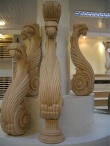 Gull rabbit Gull staircase custom solid wood dragon column Phoenix column plum blossom bottle lion column Dragon column goose head General starting column