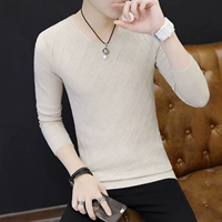 Áo len nam mùa thu 2019 mùa thu mới cổ chữ V dệt kim áo thun nam xu hướng thời trang áo len mỏng - Cardigan áo khoác cardigan nam