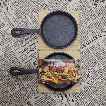 Foreign Trade Export Frying Pan, Baked Rice Pot, Cast Iron Pan, Uncoated Frying Pan, Oval Frying Pan, Double-Ear Baking Pan