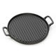 Thickened Old Beijing Grilled Meat Griddle, Cast Iron Round Striped Griddle, Steak Frying Pan, Barbecue Pan, Korean-Style Teppanyaki Pan
