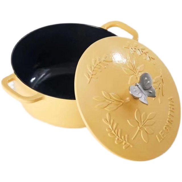 Cynthia Legynthia22Cm Cast Iron Enamel Pot Hot Stew Pot Stew Multi-Function Induction Cooker Gas Universal