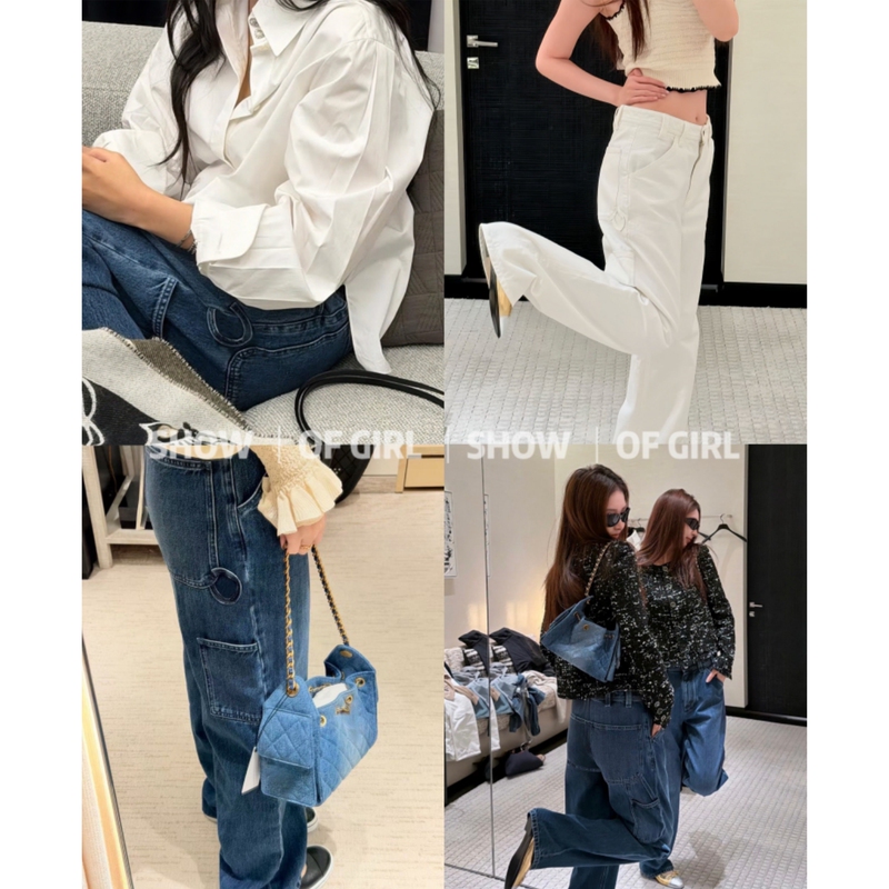 Show of Girl 26P Popular Goddess Pants! Leg-Lengthening Straight-Leg Denim Jeans Show of Girl 26P Popular Goddess Pants! Leg-Lengthening Straight-Leg Denim Jeans