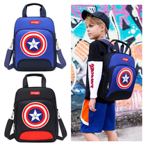 Childrens tutoring handbag girl shoulder load reduction school bag 6-14 years old shoulder bag boy hand art book bag tide