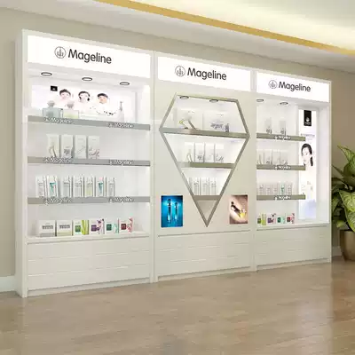 Paint cosmetics display cabinet Image partition display stand simple skin care products cabinet beauty salon product display cabinet customization