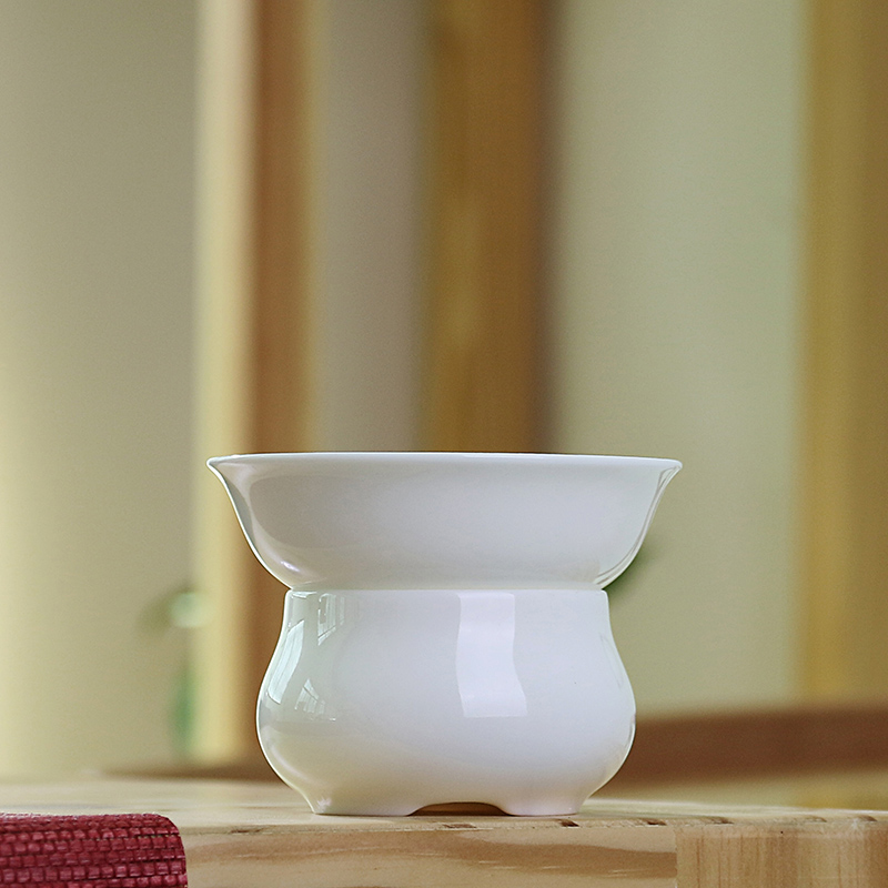Kunfu Tea Accessories Yulcera Tea Leakage Tea Filter Ceramics Creative Filter Dechemical White Ceramic Tea Leakage Tea Filter