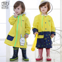 Childrens raincoat baby boy boy girl child student kindergarten schoolbag full body waterproof rain gear poncho suit