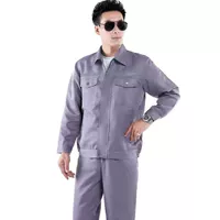 [Светоотражающие полосы] Светло-серый костюм