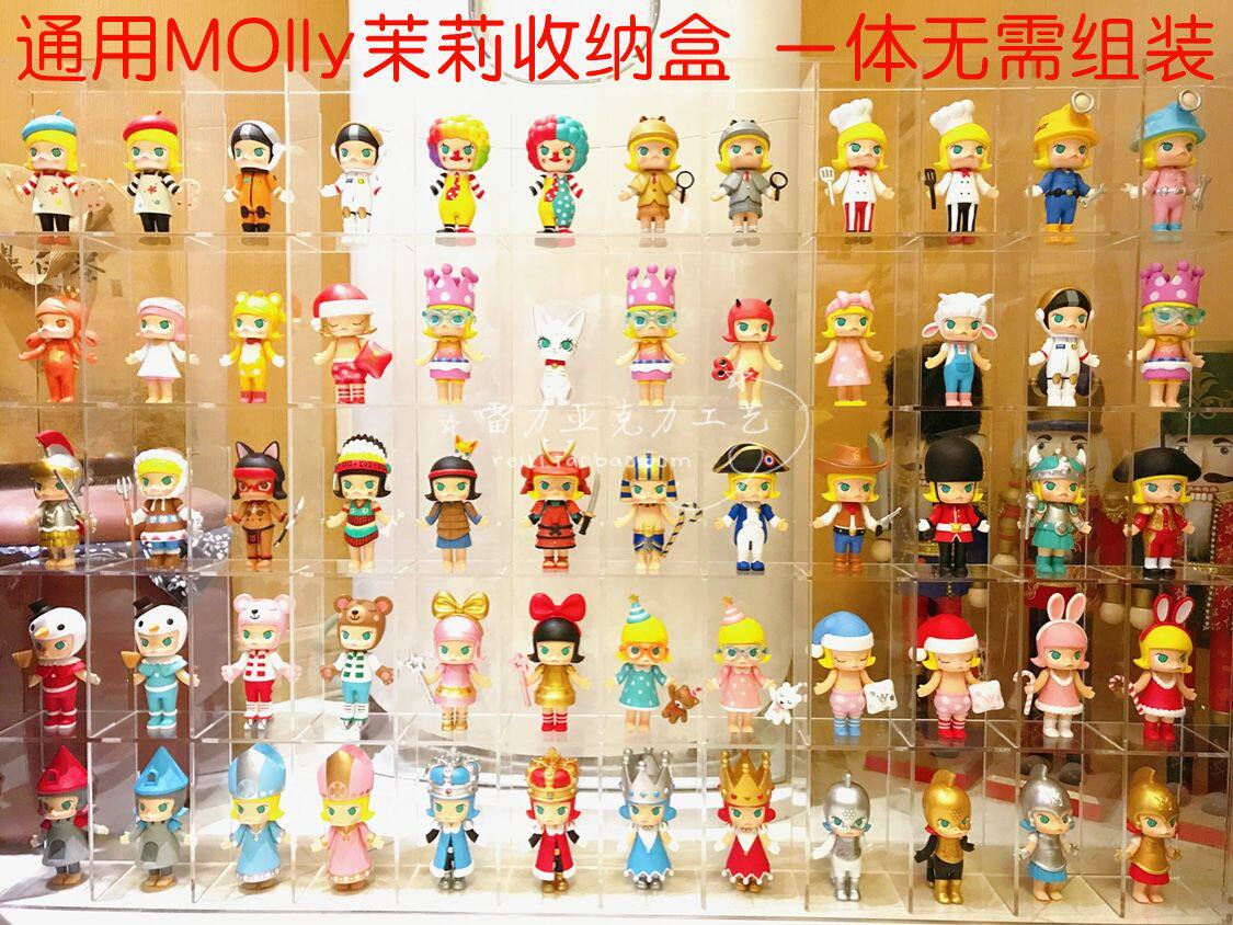 Acrylic custom jasmine doll display stand Molly blind box storage box bubble Mart unicorn showcase