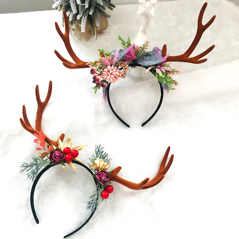 Becai Christmas decorations Forest hair band Hair band Girl Princess hair accessories Catwalk headdress Party photography props