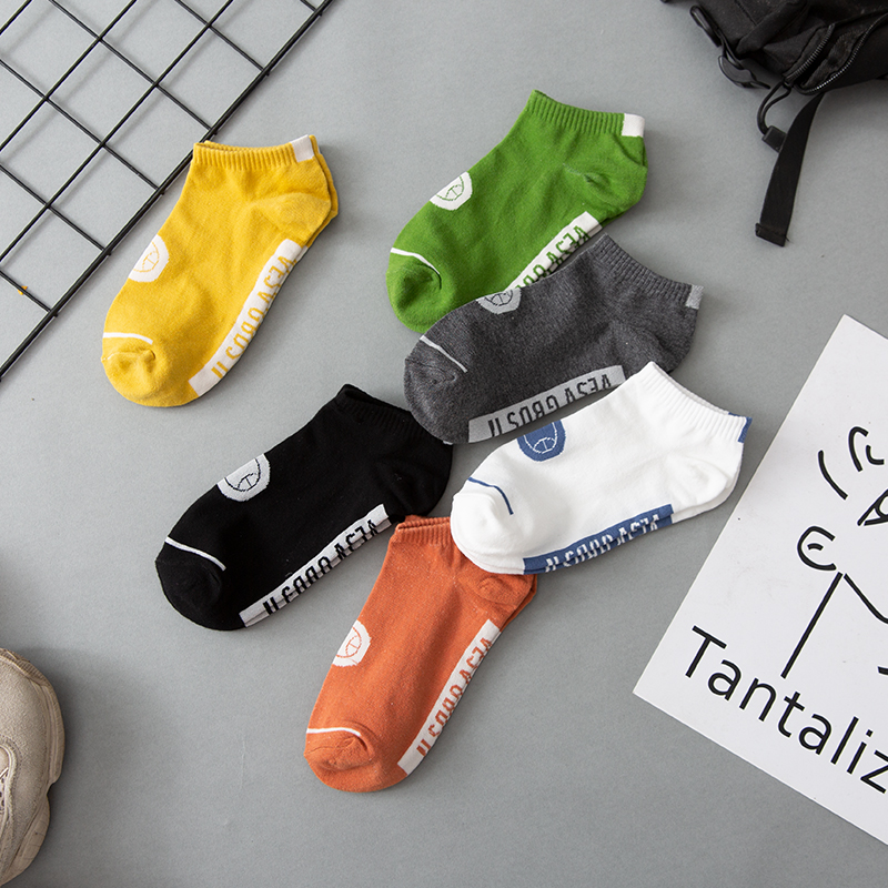 Socks Male Short Sox Women Spring Summer Burn Low Help Short-cylinder Sox All cotton 100 lap personality Low waist Sport Sox Korean version Invisible Sox