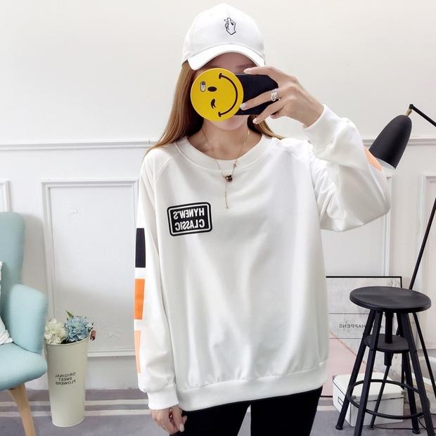 Áo len mùa thu 2018 phiên bản Hàn Quốc mới của nữ sinh áo len thoáng mát cộng với áo thun dài tay màu mỡ mm XL 200 kg áo khoác đẹp
