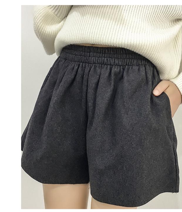 200 kg cộng với phân bón XL chất béo mm sinh viên quần short len ​​nữ mùa thu và mùa đông co giãn eo rộng chân lỏng lẻo quan dui nu