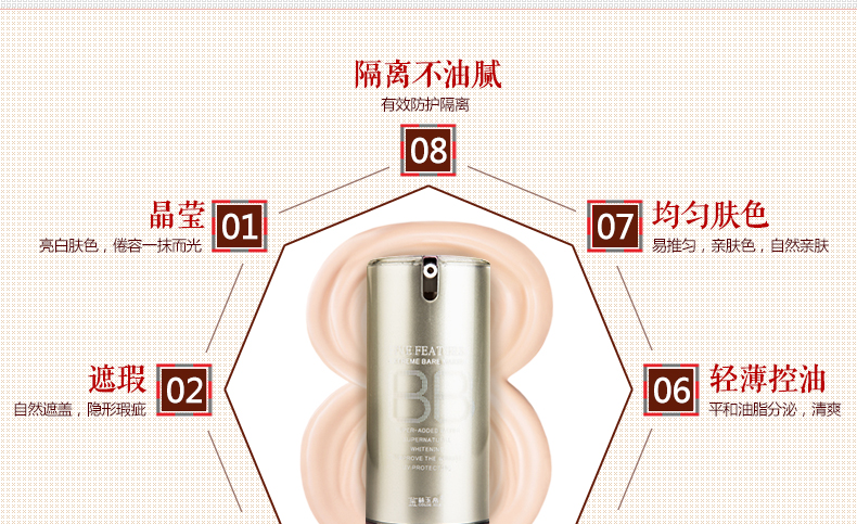 金丝玉帛 360度多效走珠眼霜20ml 精纯矿物BB霜50g 套装组合