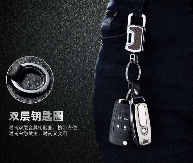 Mới tùy chỉnh sạc nhẹ giấy phép sáng tạo tấm chìa khóa chuỗi thuốc lá nhẹ hơn gió cá tính chữ quà tặng sinh nhật nam bật lửa cổ