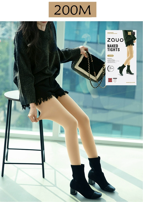 Hàn Quốc zauo vớ chân trần quần lót nữ mùa xuân và mùa thu cộng với quần legging nhung dày là điểm mua hàng chính hãng mỏng - Vớ