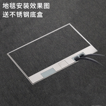 Pure Tiled Marble Inlaid Magnetic Brick Floor Carpet Five Holes Power Network Telephone Invisible Stainless Steel Ground Socket